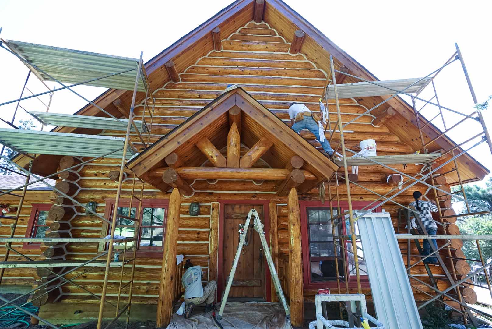 Log Home Maintenance Photo