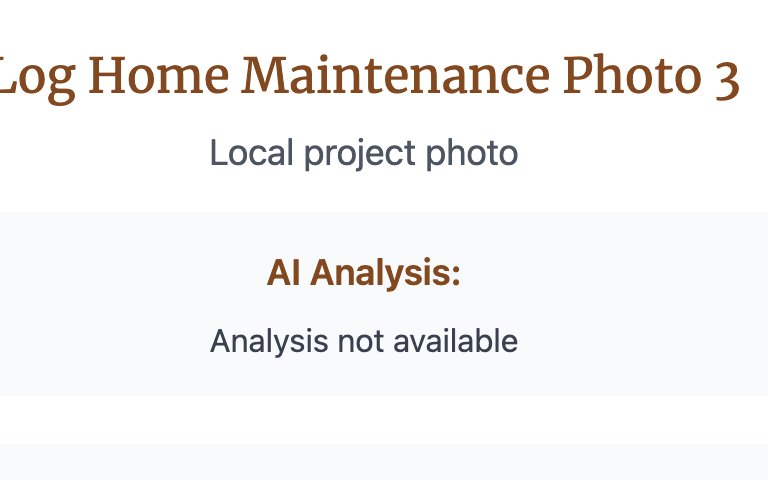 Log Home Maintenance Photo